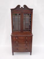 Childs Chest With Carved Secretary Top