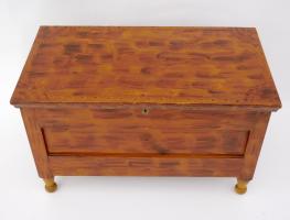 Diminutive Paint Decorated Blanket Chest